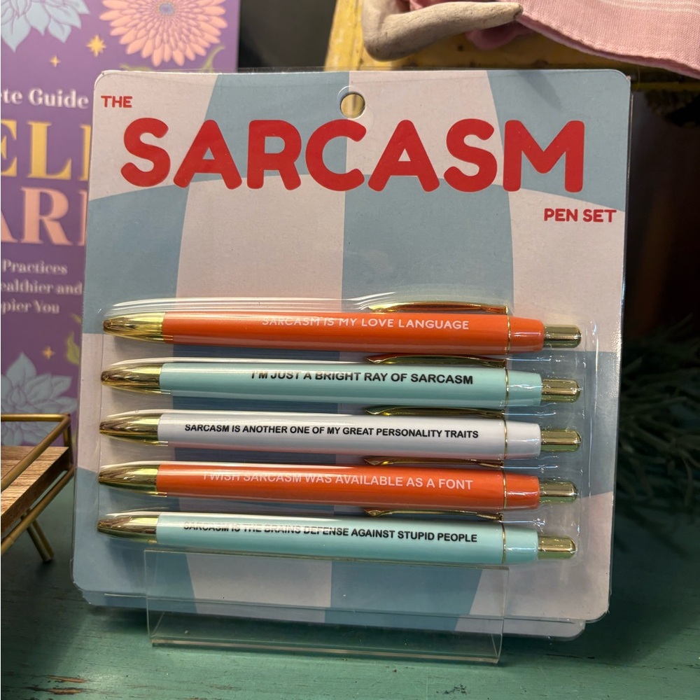 Sarcasm Pen Set with Gold Accents